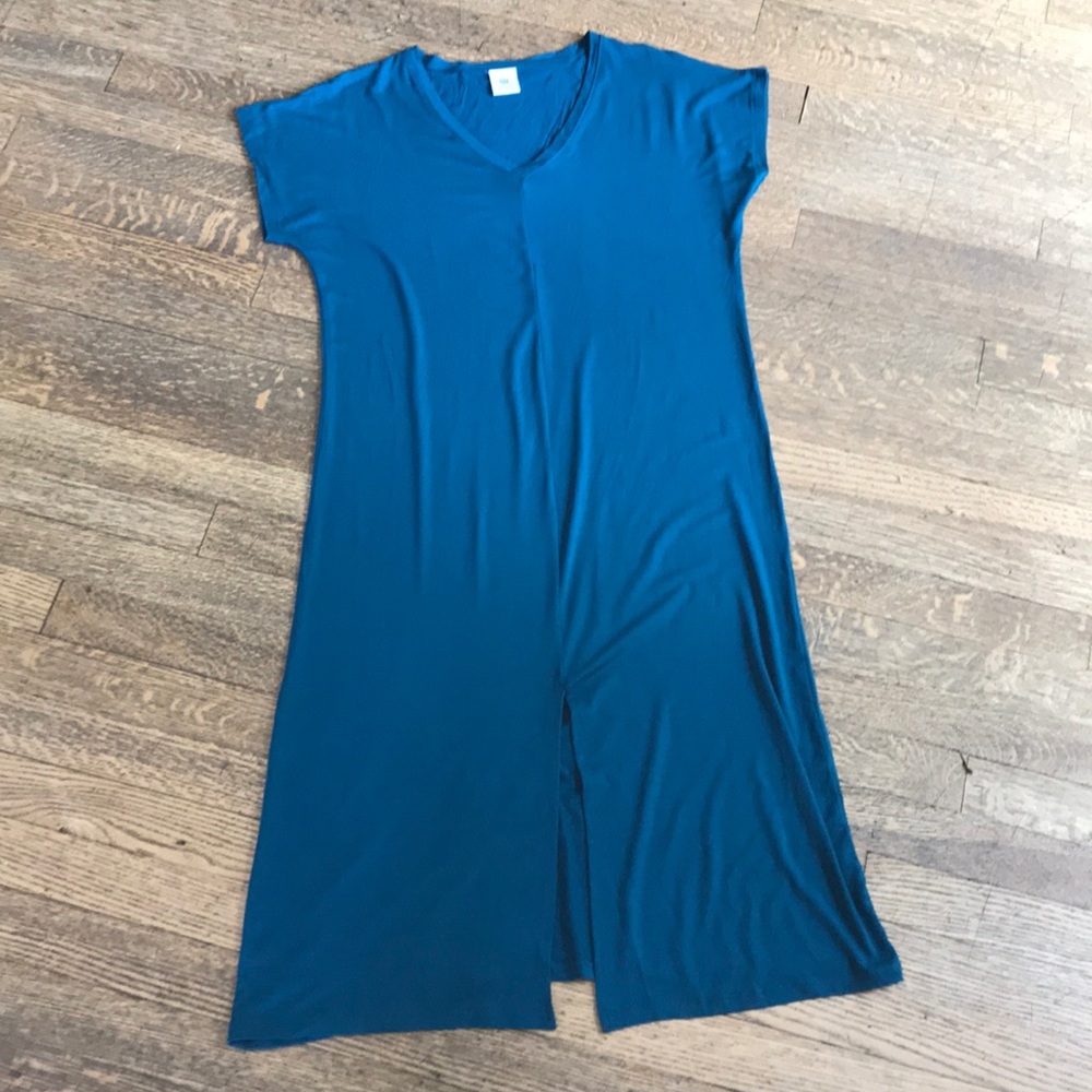 Fun turquoise jersey T Shirt Dress